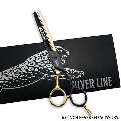 Hair Scissors Professional 6.0 Inch Barber Hairdressing Cutting Thinning Set Reversed Scissors Laser Wire salons shears