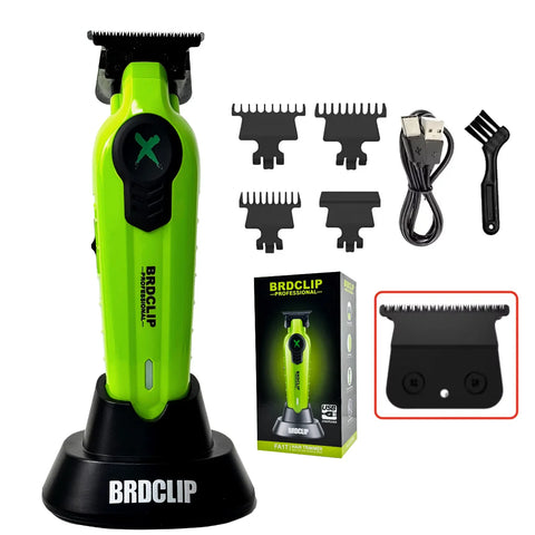 New 2025 BRDCLIP FA1T Green Professional Hair Trimmer Barber Carving Gradient Finish Machine Electric Clipper with Charger Stand