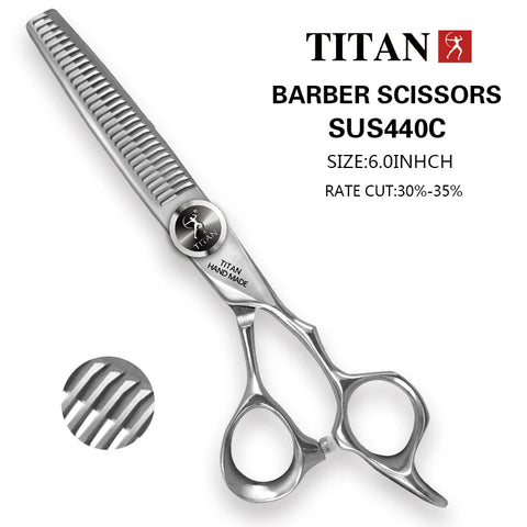 TITAN professional hairdresser scissors barber scissors  hair cutting  thinning  set of 5.5/6.0/6.5.7.0inch japan440c steel