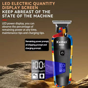 Kemei Rechargeable Graffiti Pattern Electric Hair Clipper Professional Barber Trimmer Man Shaver Km-MAX2092 KM-MAX5090 KM-RS7098