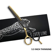 Hair Scissors Professional 6.0 Inch Barber Hairdressing Cutting Thinning Set Reversed Scissors Laser Wire salons shears