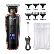 Kemei Rechargeable Graffiti Pattern Electric Hair Clipper Professional Barber Trimmer Man Shaver Km-MAX2092 KM-MAX5090 KM-RS7098