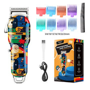 Kemei Rechargeable Graffiti Pattern Electric Hair Clipper Professional Barber Trimmer Man Shaver Km-MAX2092 KM-MAX5090 KM-RS7098