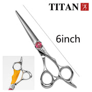 TITAN professional hairdresser scissors barber scissors  hair cutting  thinning  set of 5.5/6.0/6.5.7.0inch japan440c steel
