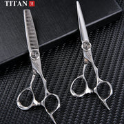 TITAN professional hairdresser scissors barber scissors  hair cutting  thinning  set of 5.5/6.0/6.5.7.0inch japan440c steel
