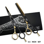 Hair Scissors Professional 6.0 Inch Barber Hairdressing Cutting Thinning Set Reversed Scissors Laser Wire salons shears
