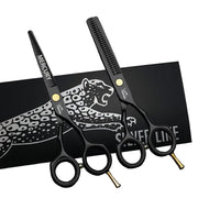 Hair Scissors Professional 6.0 Inch Barber Hairdressing Cutting Thinning Set Reversed Scissors Laser Wire salons shears