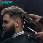 VGR Hair Trimmer Professional Clipper Cordless Barber 9000 RPM Rechargeable Hair Cutting Machine Metal Trimmer for Men V-640