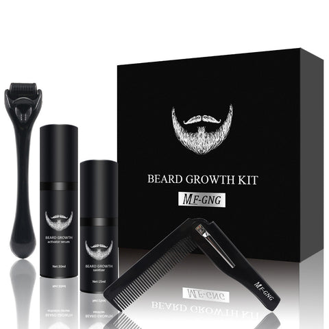 Premium Men’s Beard Grooming Kit with Beard Roller & Cleaning Disinfectant