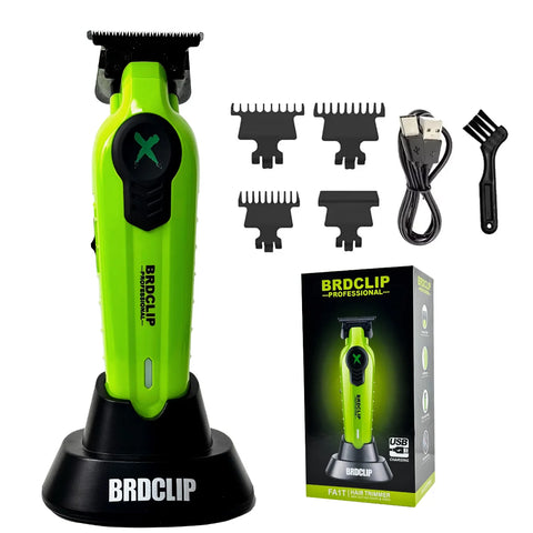 New 2025 BRDCLIP FA1T Green Professional Hair Trimmer Barber Carving Gradient Finish Machine Electric Clipper with Charger Stand
